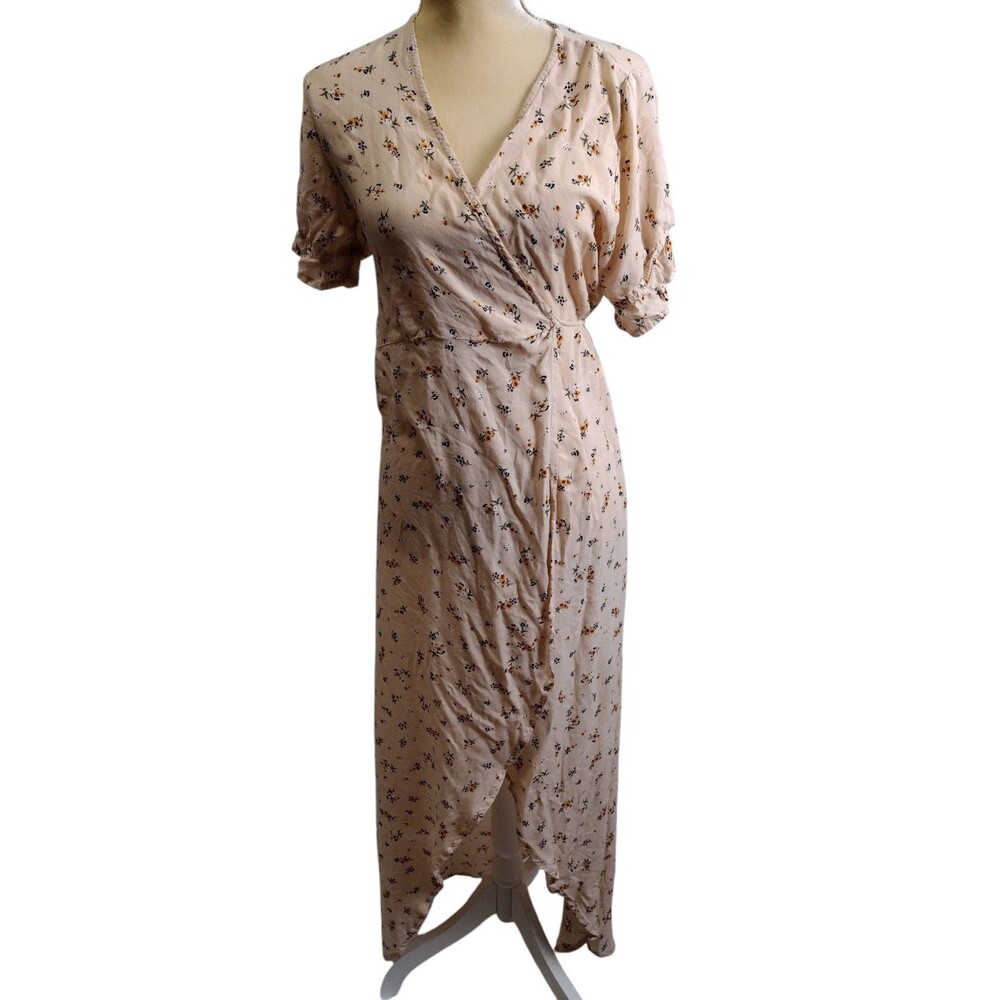 Faithfull The Brand Cottagecore Wrap Dress High Low Hem  Size L/8